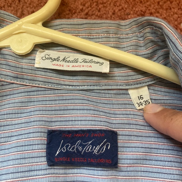 Vintage Lord & Taylor Single Needle Tailoring Button Down Shirt Made in US 34-35 - Picture 4 of 6